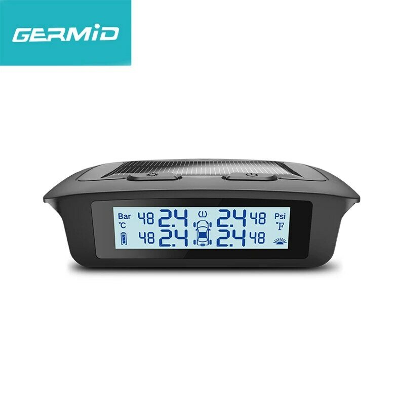 Manual do usuário fácil instalação de carregamento de energia solar monitor pressão dos pneus tpms sensor para peugeot