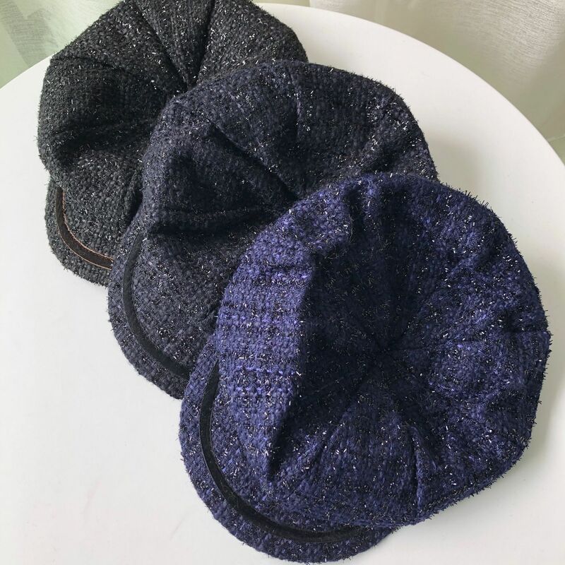 USPOP-gorros octogonales de tweed hechos a mano para mujer, gorros octogonales de moda, gorros de periódicos para Primavera, 2020