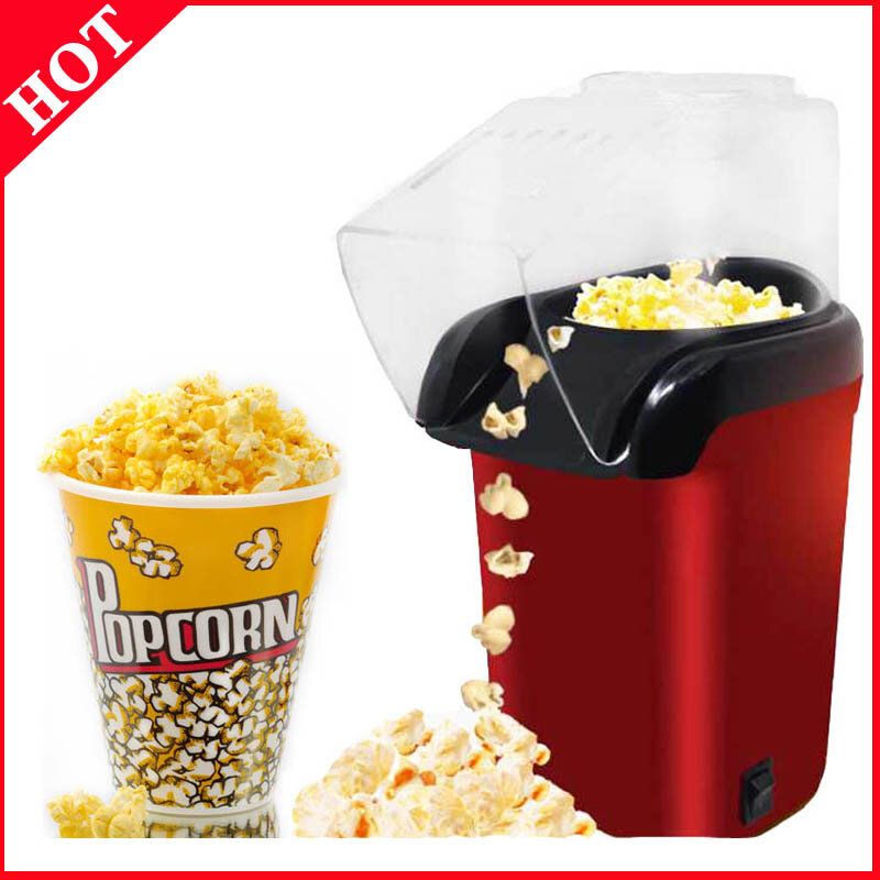 1200W Elektrische Maïs Popcorn Maker Huishoudelijke Automatische Mini Air Popcorn Making Machine Diy Corn Popper Kinderen Gift 110V 220V
