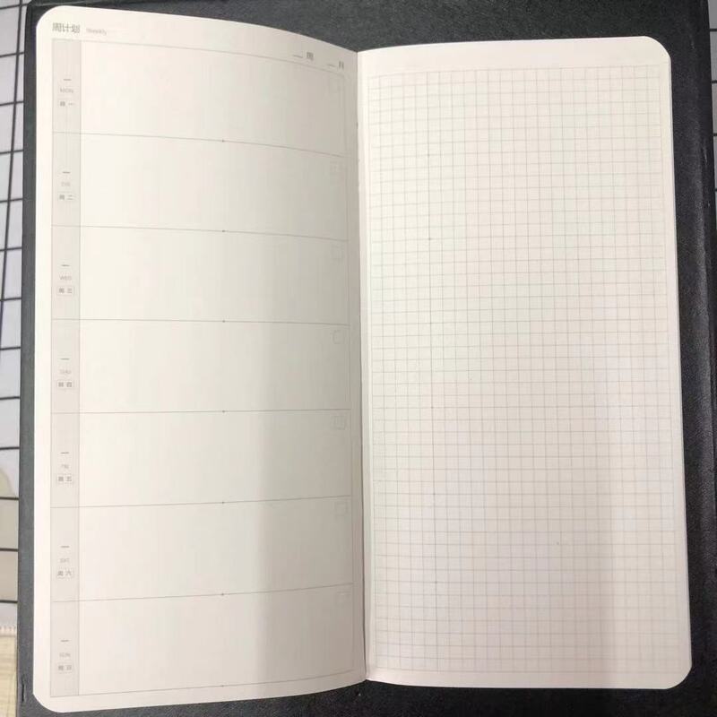 2022 neue Undatiert Wochen Planer Nachgefüllt Buch 80P Kalender + Monatliche + Wöchentlich Plan + Grid Papier