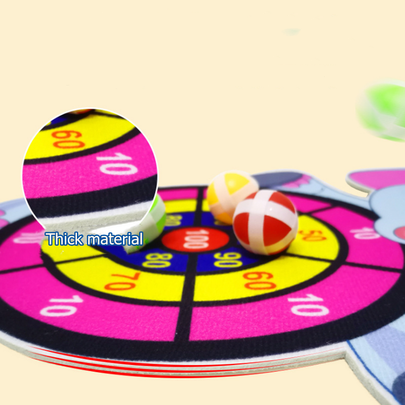 Cel dla dzieci Dart Sticky Ball naścienny Cartoon Animal tarcza do darta interaktywna zabawka domowa dla dzieci edukacyjne zabawki matematyczne