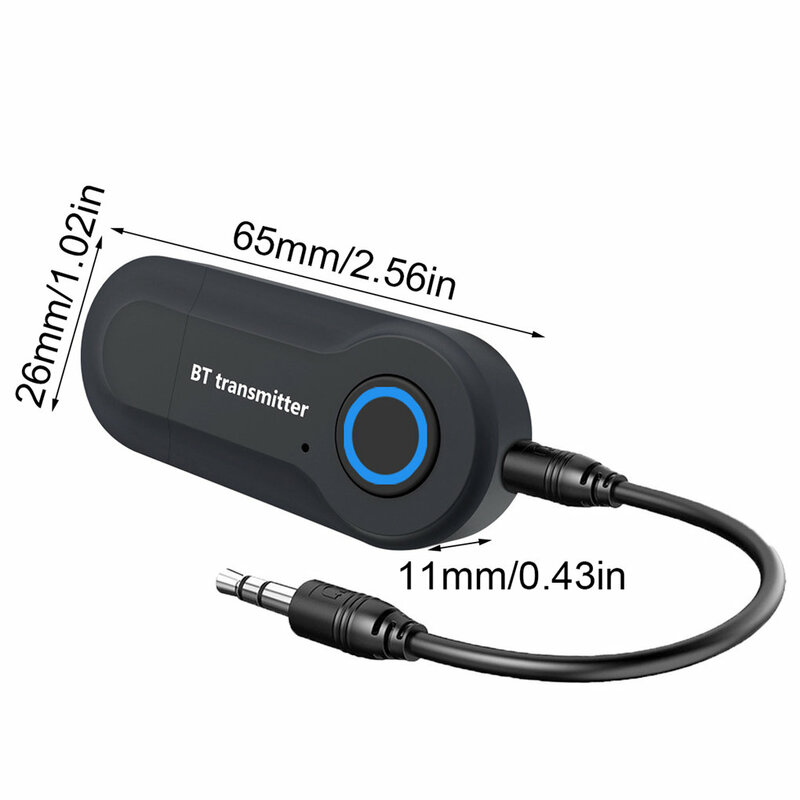 Mini transmisor de Audio USB Bluetooth, adaptador de Audio estéreo inalámbrico de 3,5mm, dispositivo de transmisión para TV, ordenador y portátil, nuevo