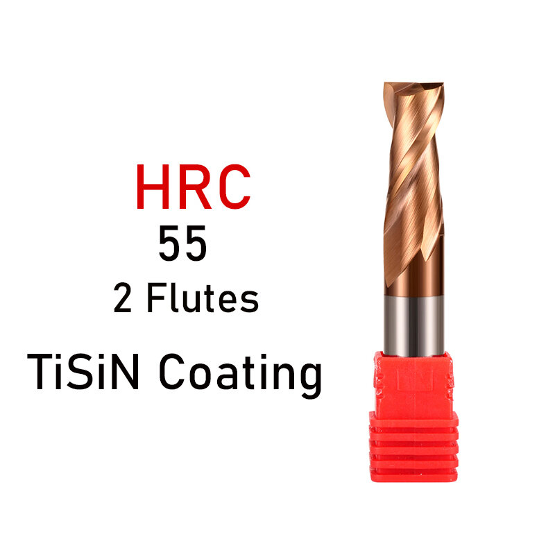 Xuhan-Fresa de extremo de carburo de 2 flauta, herramienta de corte de acero de tungsteno con revestimiento de aleación, CNC, herramientas de corte