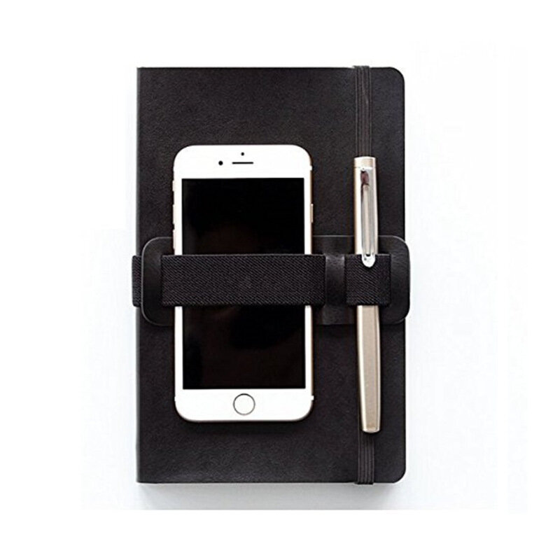 Multi-função diário caderno cinta pacote fixo telefone celular gel caneta banda elástica diário companheiro