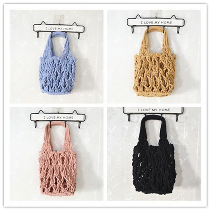 New Cotton Rope Handbag Summer Straw Bag Beach Bag a6262