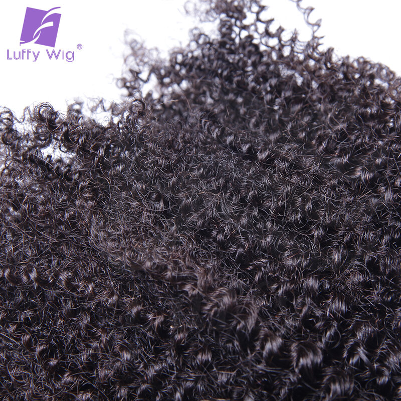 Кудрявые человеческие волосы с двойным рисунком афро вьющиеся волосы оптом для плетения монгольских неповрежденных волос без плетения косы натуральные черные волосы для женщин Луффи