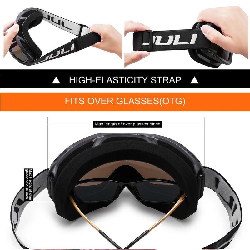 Maxslee-브랜드 전문 스키 고글 UV400 남녀 공용, 이중 렌즈, 안개 방지, 스키 안경