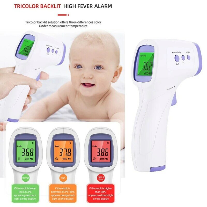 Termometro a infrarossi termometro digitale senza contatto frontale LCD IR termometro multifunzione per il corpo per bambino adulto