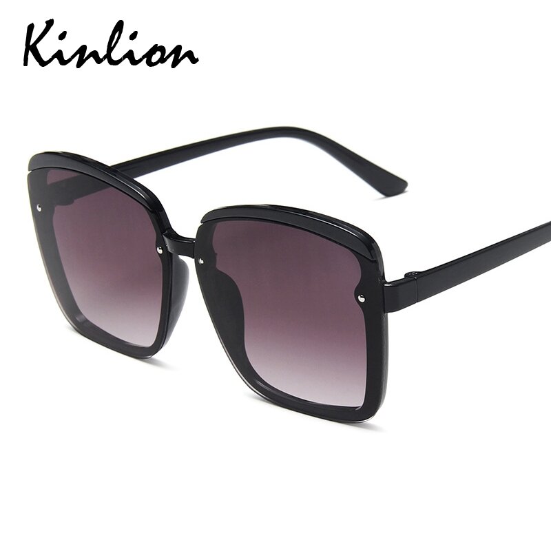 Kinlion-Gafas De Sol Vintage para hombre y mujer, lentes De gran tamaño, montura grande