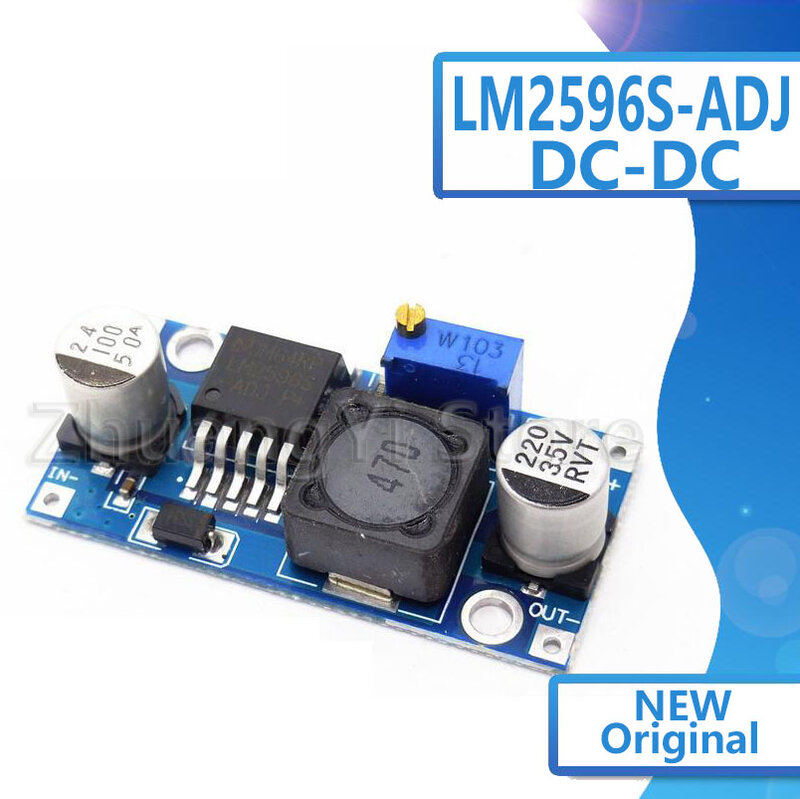 1 sztuk/partia LM2596S-ADJ DCDC step-down moduł zasilacza 3A regulowany regulator napięcia 24V do 12V 5V 3V