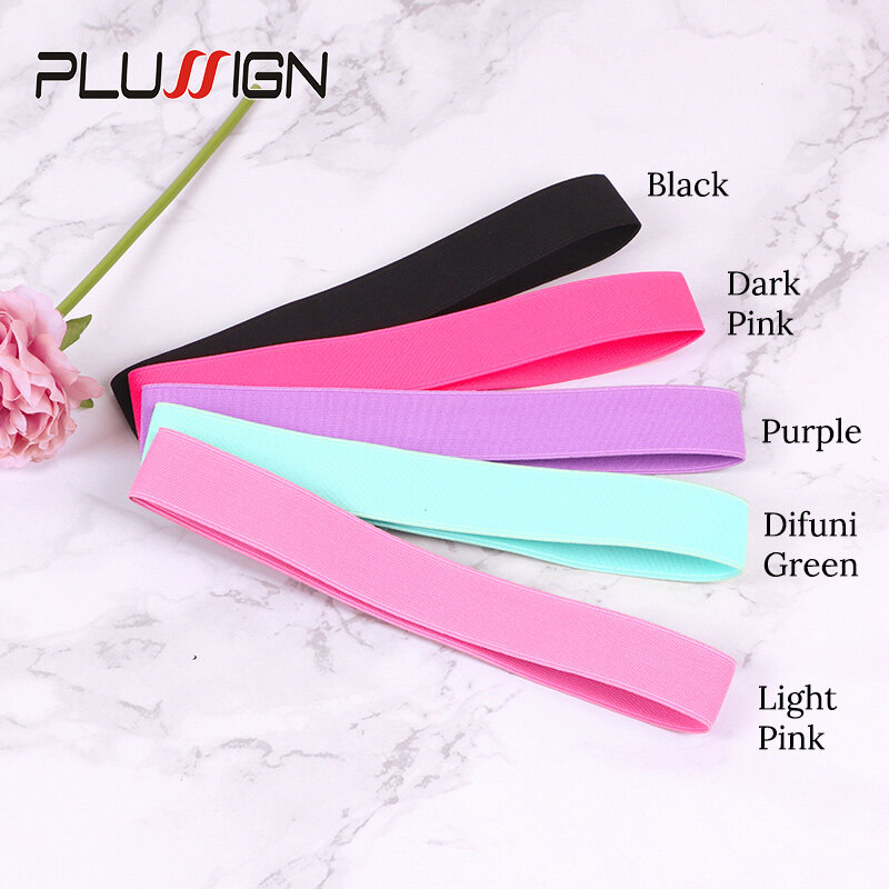 Wig Edge Elastic Band With Adjustabel magic sticker 3Pcs Edge Slayer For Salon Pink Purple Black Hair Edge Band For Lace Wigs