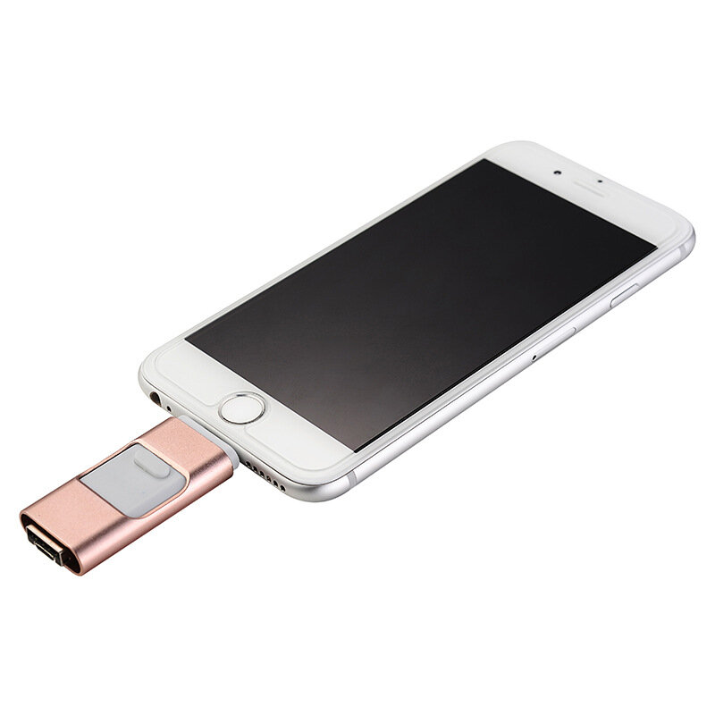 Usb Flash Drives Compatibel Iphone/Ios/Apple/Ipad/Android & Pc 128Gb [3-in-1] Lightning Otg Jump Drive 3.0 Usb Memory Stick