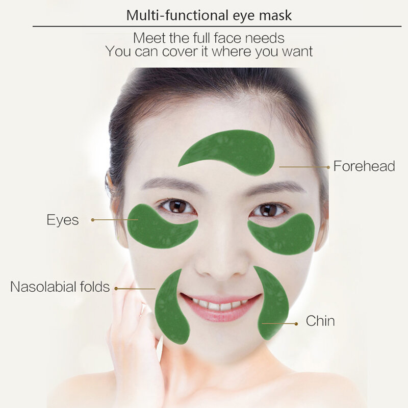 60 pièces or/algues collagène masque pour les yeux visage Anti-rides Gel sommeil or masque patchs pour les yeux collagène hydratant masque pour les yeux soins des yeux