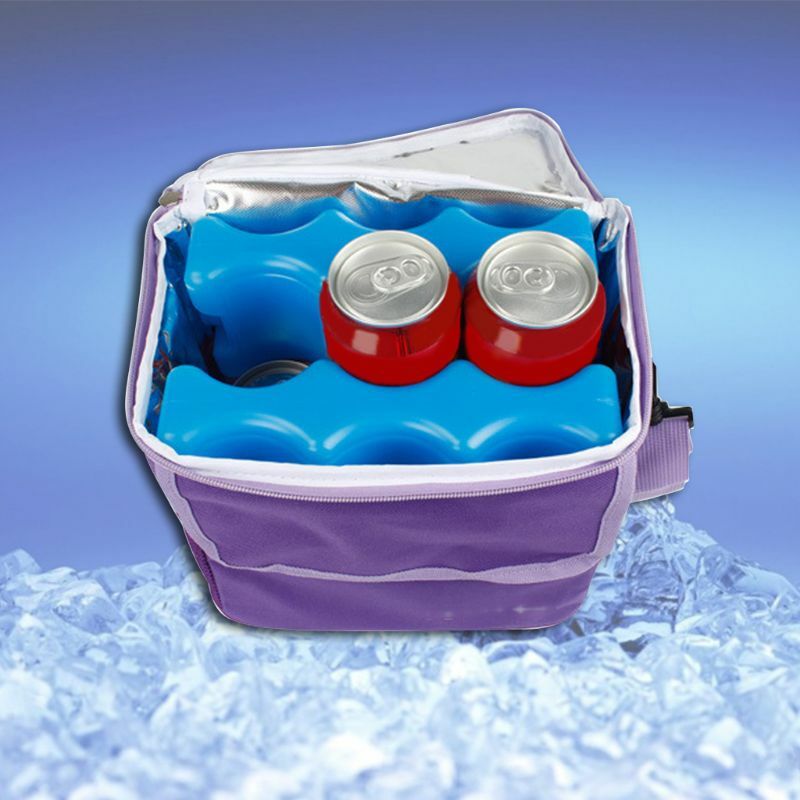 Portable Cooler Box Lunch Bag Picnic Fruit Freezer Stay Fresh Ice Blocks Practical Travel Reusable Food Storage Camping