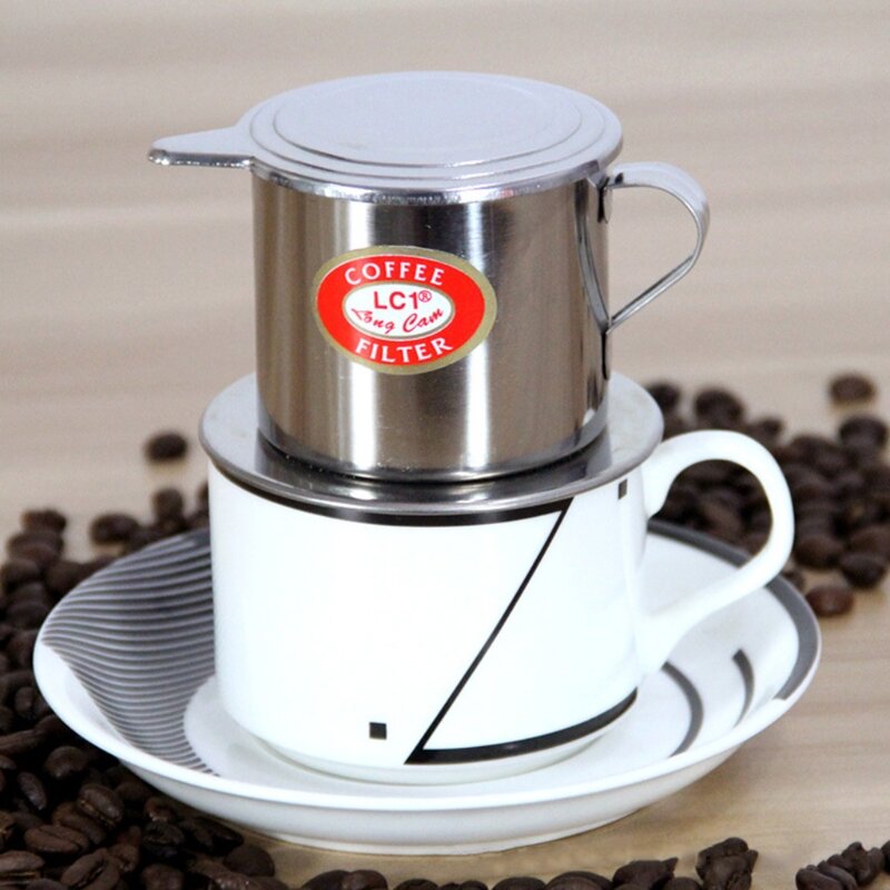 Вьетнамский кофейный фильтр, чайник из нержавеющей стали, чашка-вставка, сервировка вкусных блюд A0NC