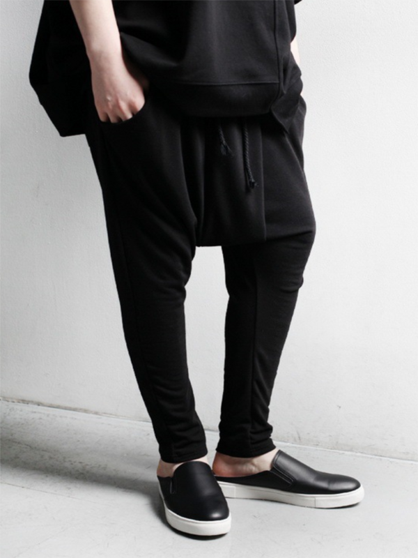 Homens harun calças para baixo calças primavera e outono novo japonês moda escura popular casual solto grande tamanho rabanete calças