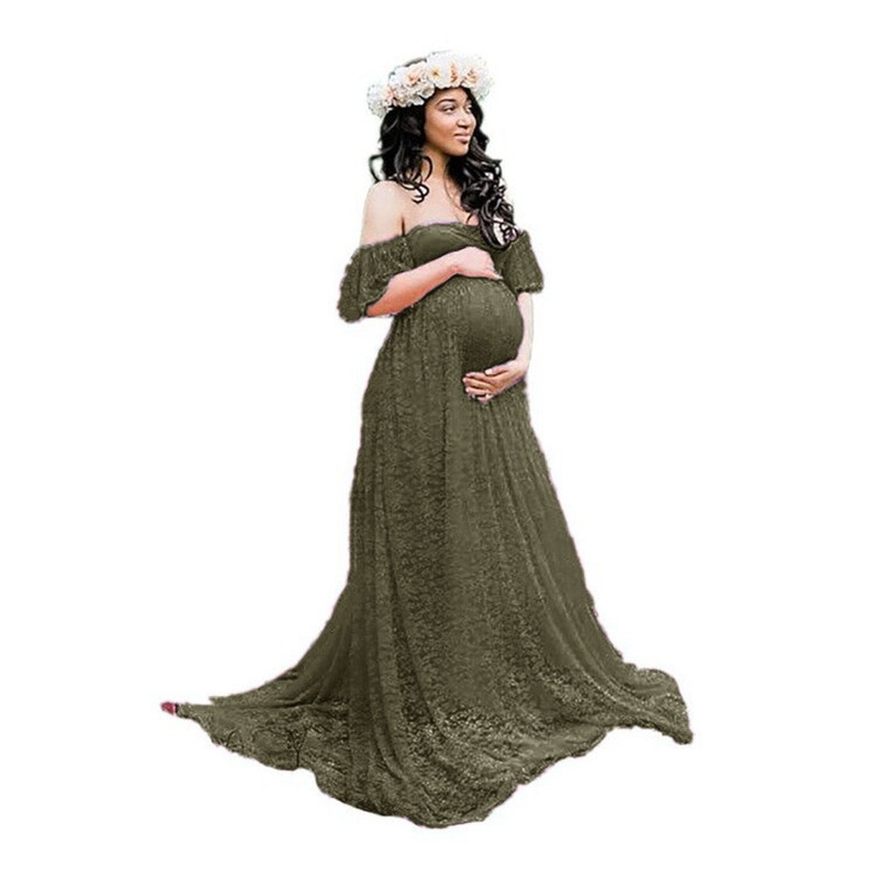 Nowa koronkowa dla przyszłej mamy suknie sukienka na sesja zdjęciowa sukienka ciążowa ciąża sukienka fotografia rekwizyty