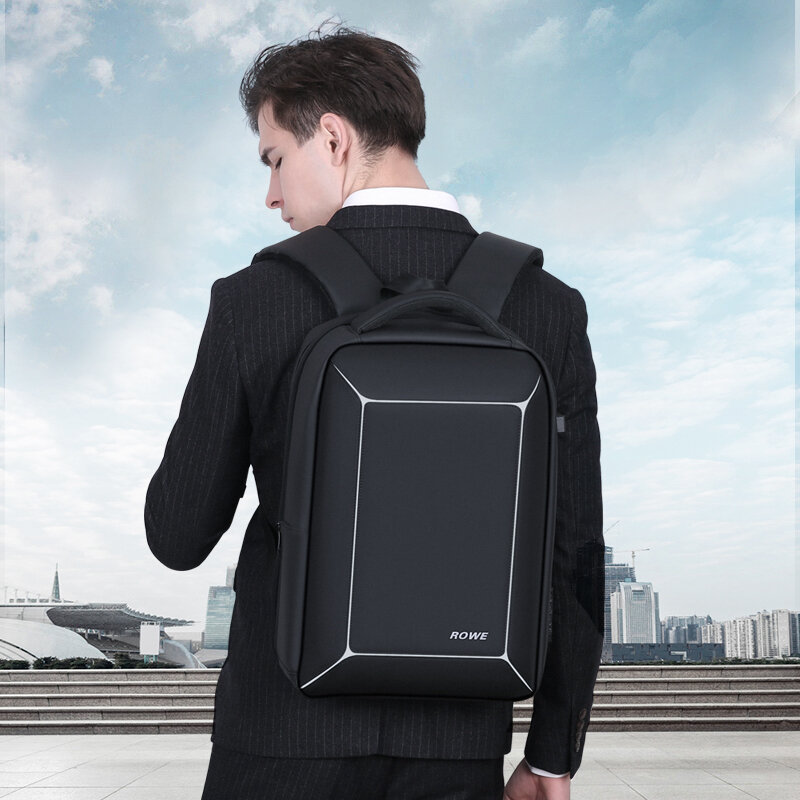 Fenruien trójwymiarowy zamek TSA z zabezpieczeniem przeciw kradzieży mężczyźni 15.6 calowy plecak na laptopa torba biznesowa z portem USB wodoodporny plecak podróżny