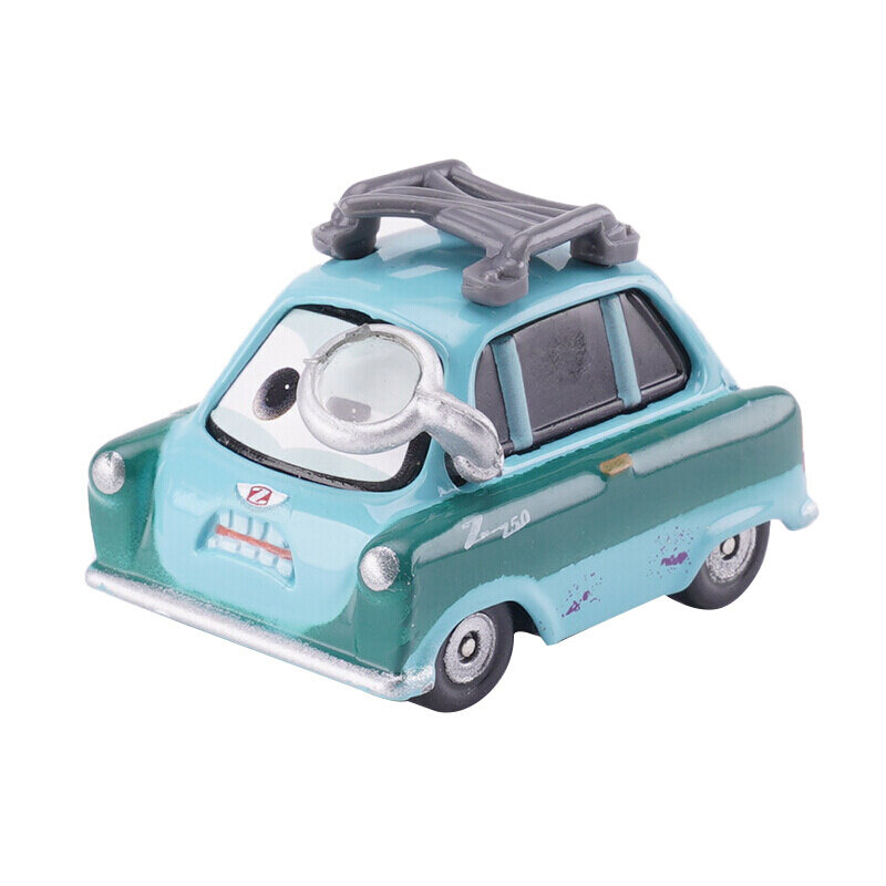 Pixar-coche de aleación de Metal fundido a presión para niños, modelo de coche de juguete, 2 y 3 coches, Rayo McQueen, Profesor Z, Luigi, Guido Cruz Mater, 1:55