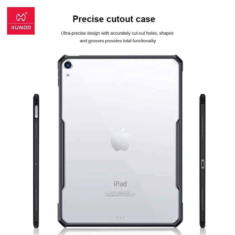 XUNDD protección Tablet funda para iPad Air, iPad Pro 11 12,9 Air4 Air3 10,2 10,5 Mini 10,9 4 5 5 5 6 6 7 iPad9 caso transparente caso a prueba de golpes