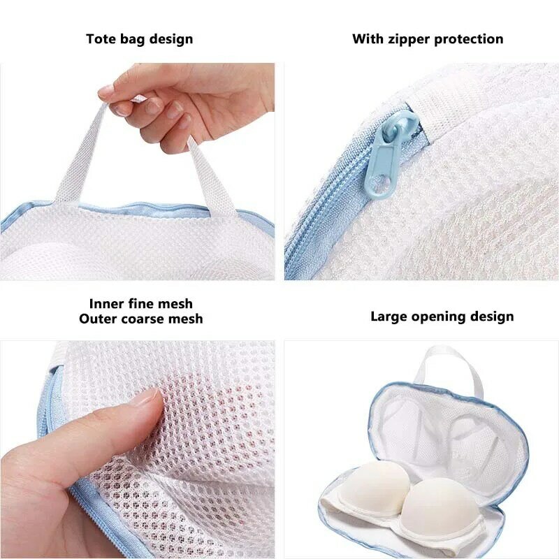 1 pçs marca nova venda quente popular saco de lavagem zíper malha caso sacos de lavagem de proteção sutiã lingerie saco de lavanderia máquina de lavar roupa