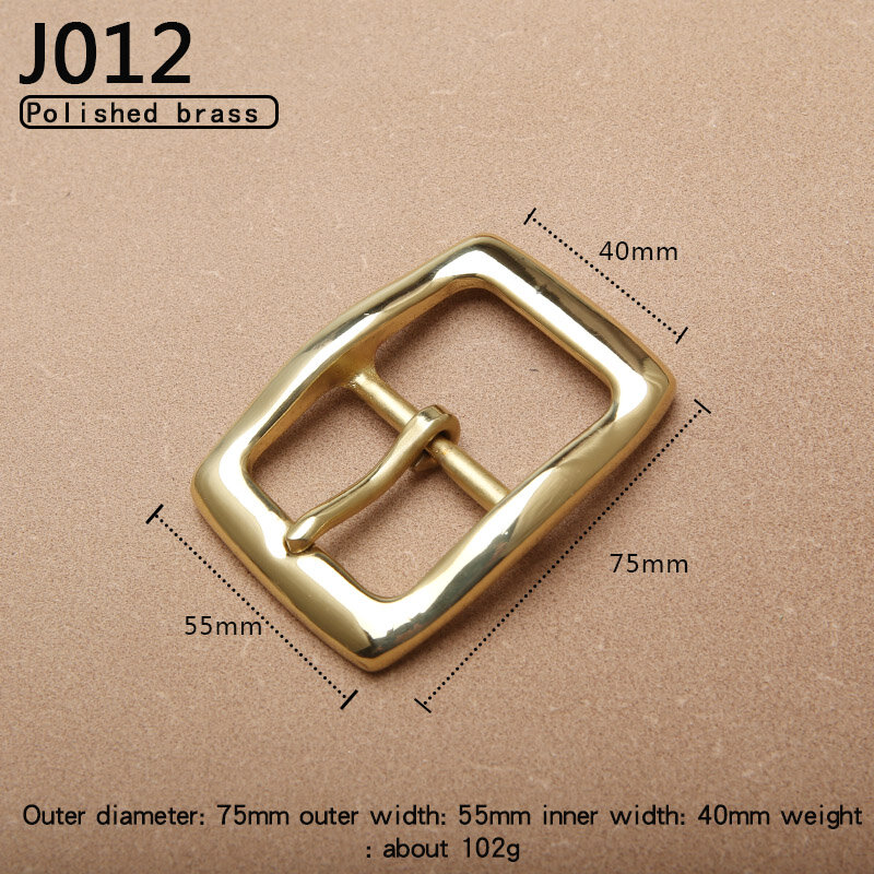 Hebilla de cinturón de Metal pulido para hombres, accesorios de hebilla sólida de un solo Pin, Media hebilla, ajuste para 37-39mm, 4,0 cm
