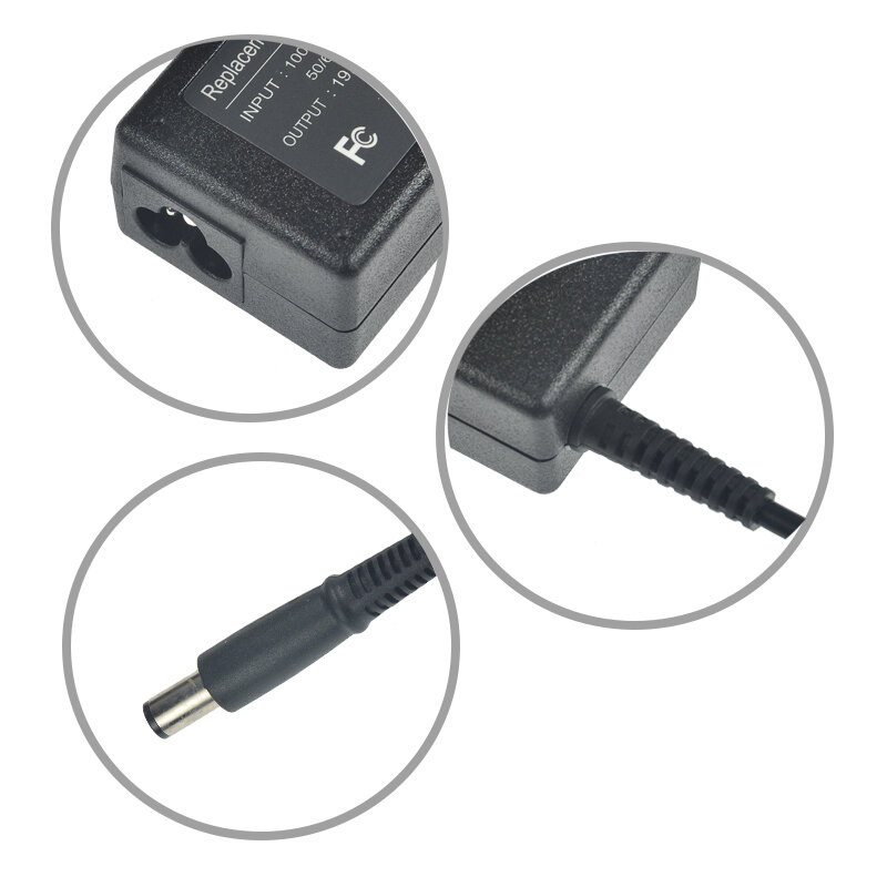 Chargeur pour ordinateur portable HP, adaptateur, 19.5V, 3,33 A, 65W, 7.4mm x 5.0mm