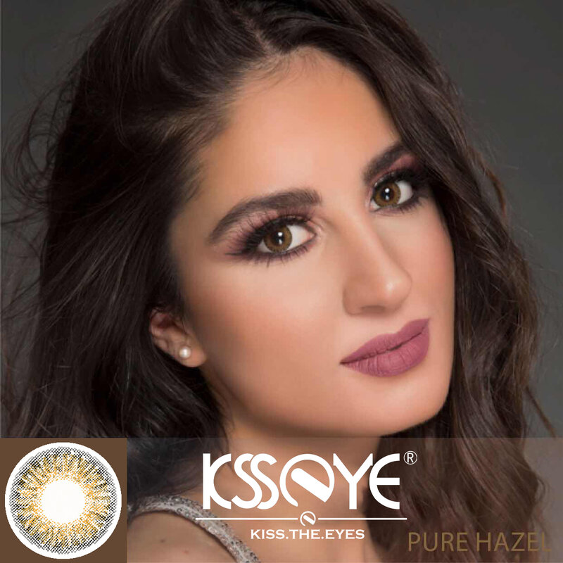 Ksseye 2 pcs/par 3 lentes de contato coloridas da série do tom para os olhos lentes coloridas dos olhos contatos da cor