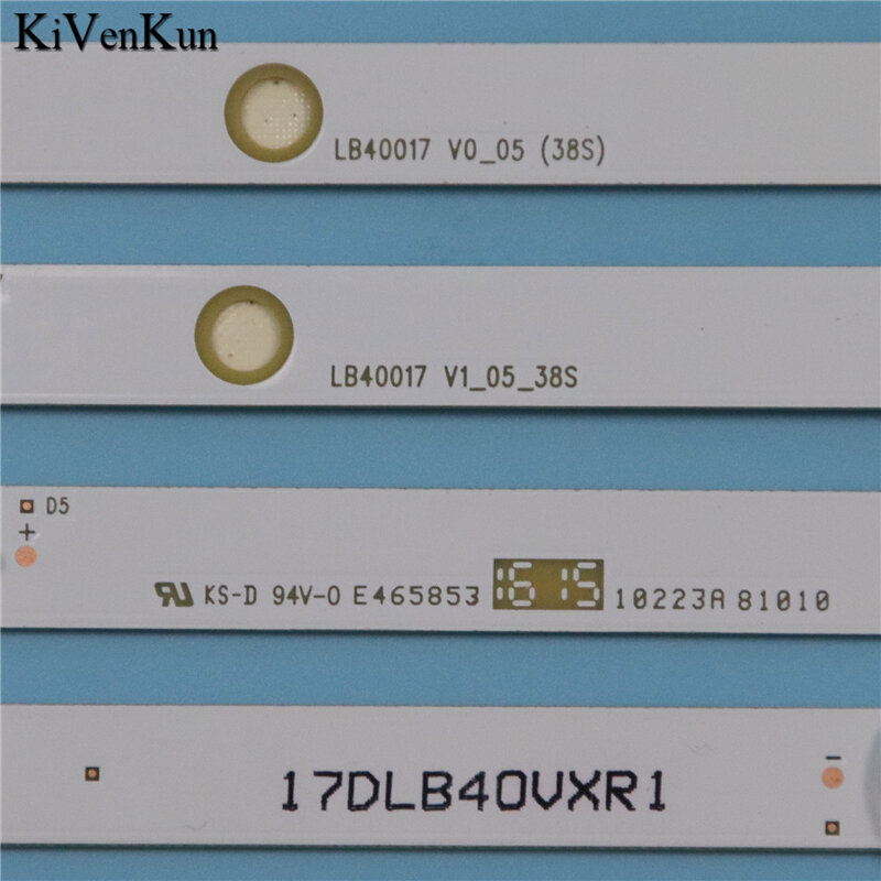 شريط إضاءة LED للإضاءة الخلفية للتلفزيون ، لـ REGAL 40R4010F 40R6010F 40R6020F ، مجموعة قضبان LED ، VESTEL 400DRT VNB A B-Type REV11 LB40017