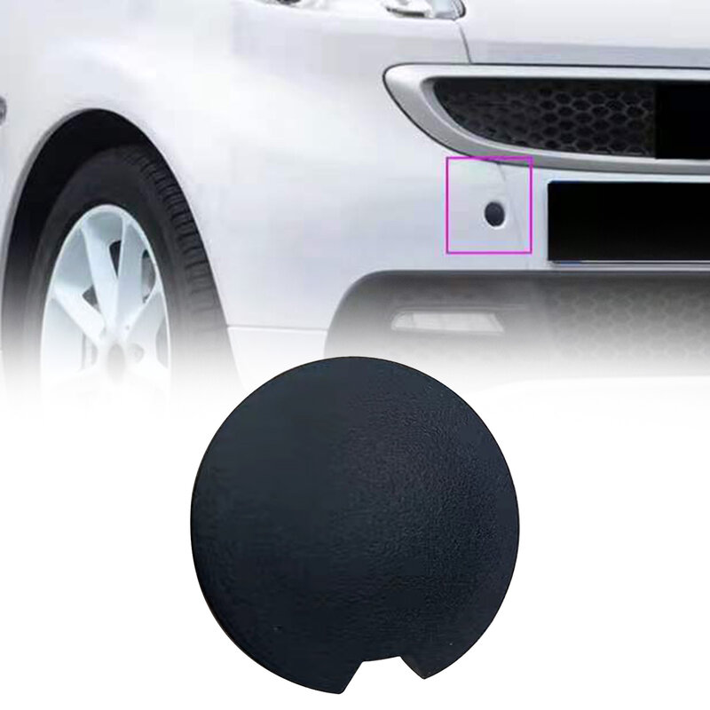 Tappo di copertura del rimorchio dell'accoppiatore dell'occhio del gancio di traino del paraurti posteriore anteriore nero dell'automobile 4518850122 C22A per Smart Fortwo 2007- 2013 2014 2015