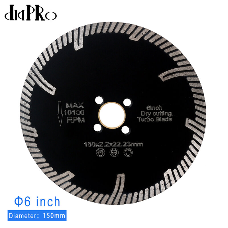 D115mm-180mm Diamond Trubo Blade Diamond Granite Blade With Arbor M14 Or 5/8"-11 Flange For Cutting And Grinding Granite Marble
