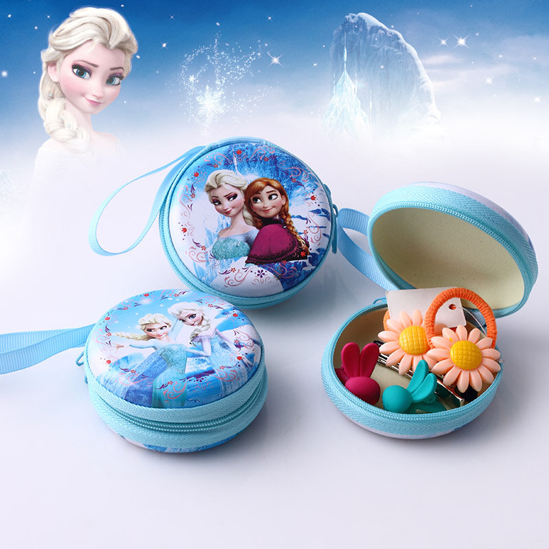 Frozen Princess Cartoon Coin Purse Elsa Anna Princess Girls Key Case Wallet Children Snow Queen Headset Bag Coin Bags Girls Gift