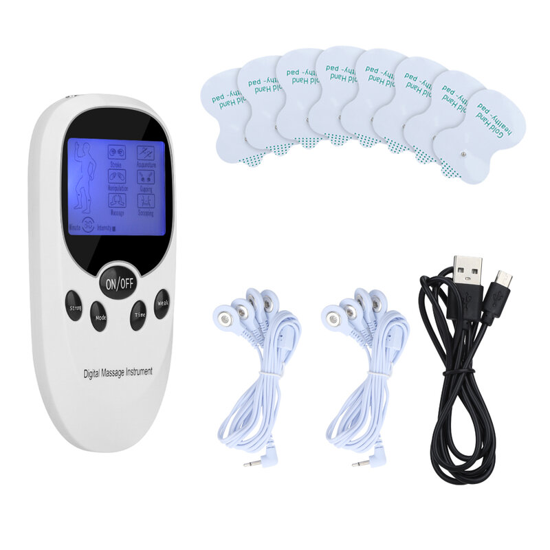 6 Modes TENS Body Massager Digital Acupuncture EMS Therapy Device Electric Pulse Muscle Stimulator Pain Relief