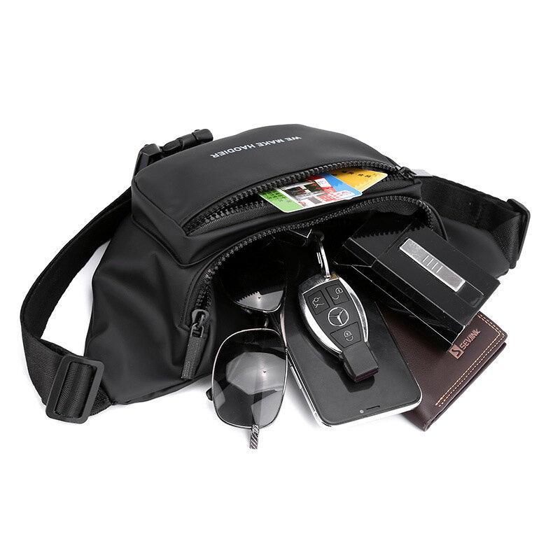 Men's Casual Sport Waist Bag Running Waist Phone Bag Sling Bag Crossbody One Shoulder Bag for Hiking Cycling Riding Climbing