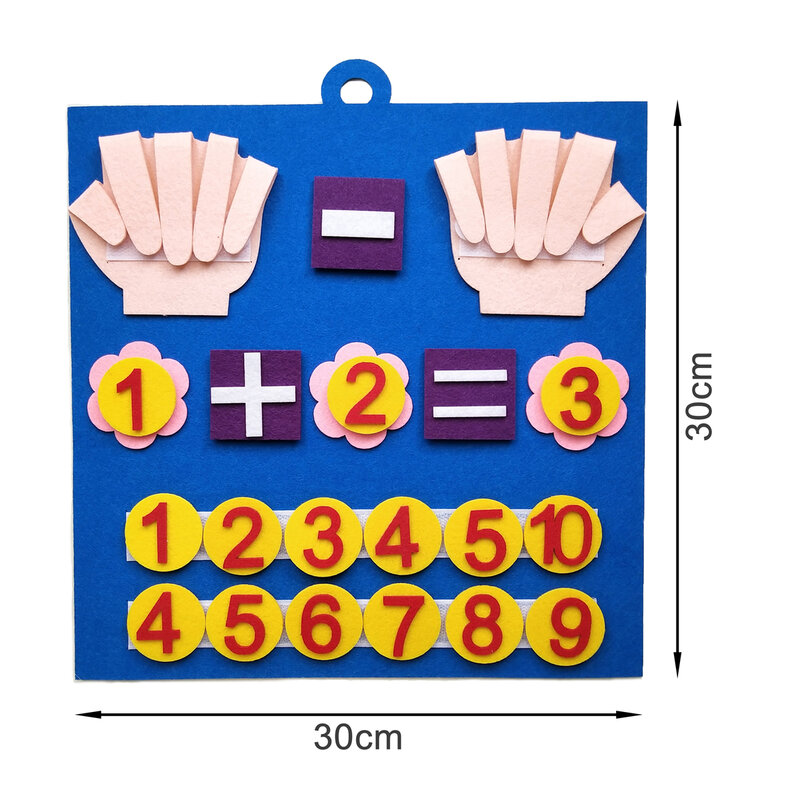 Kind fühlte Finger Zahlen Mathe Spielzeug Montessori Spielzeug Kinder zählen frühes Lernen für Kleinkinder Intelligenz entwickeln 30*30cm