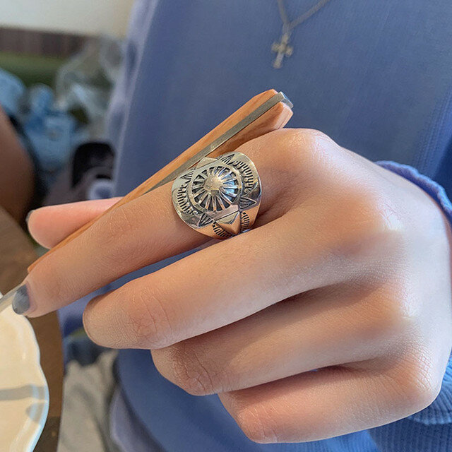 Женское кольцо в стиле панк, серебро 925 пробы