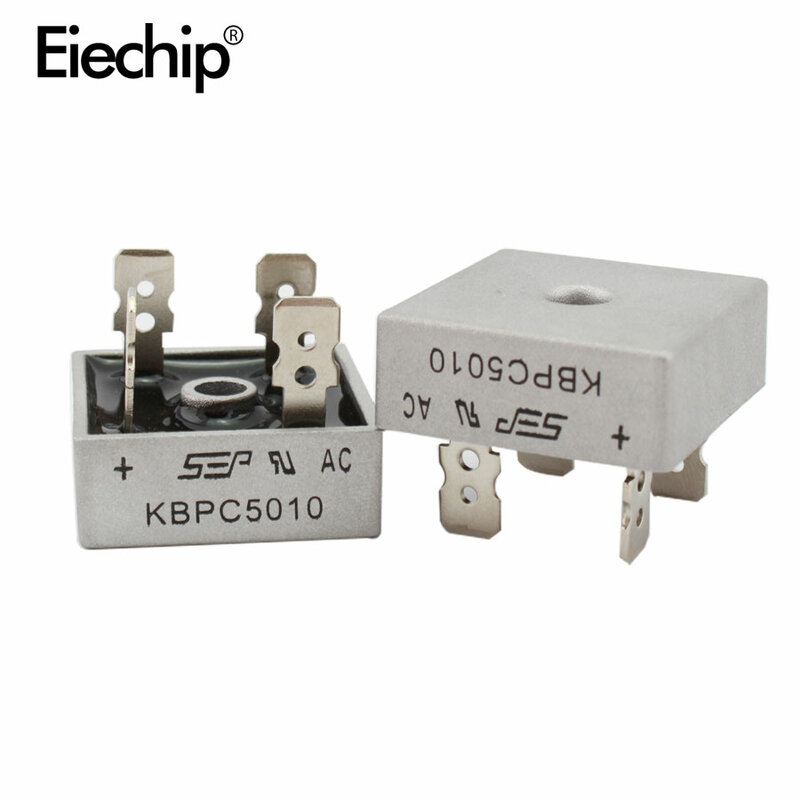 KBPC 5010 전력 정류기 다이오드 전자 부품, 다이오드 브리지 정류기, KBPC5010, 50A, 1000V, 2 개