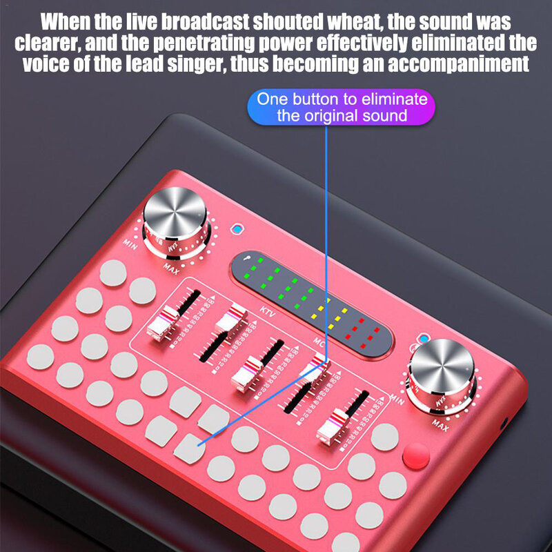 F9 Live Broadcast 18 Sound Effekte Stereo Audio Karte für Telefon Laptop Computer