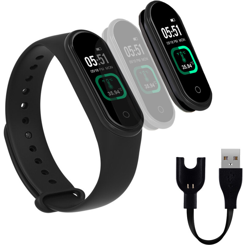 M4 Pro inteligentna opaska termometr nowy M4 pasek opaska monitorująca aktywność fizyczną ciśnienia krwi tętno bransoletka Fitness inteligentny zegarek dla Android IOS