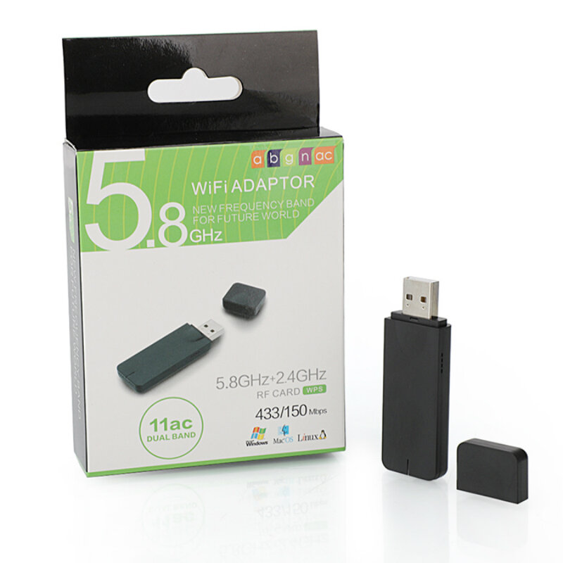 802.11AC 600Mbps Wifi USB Mini MTK7610 2.4g/5.8g Dual Band 500 metri adattatore Wifi a lungo raggio