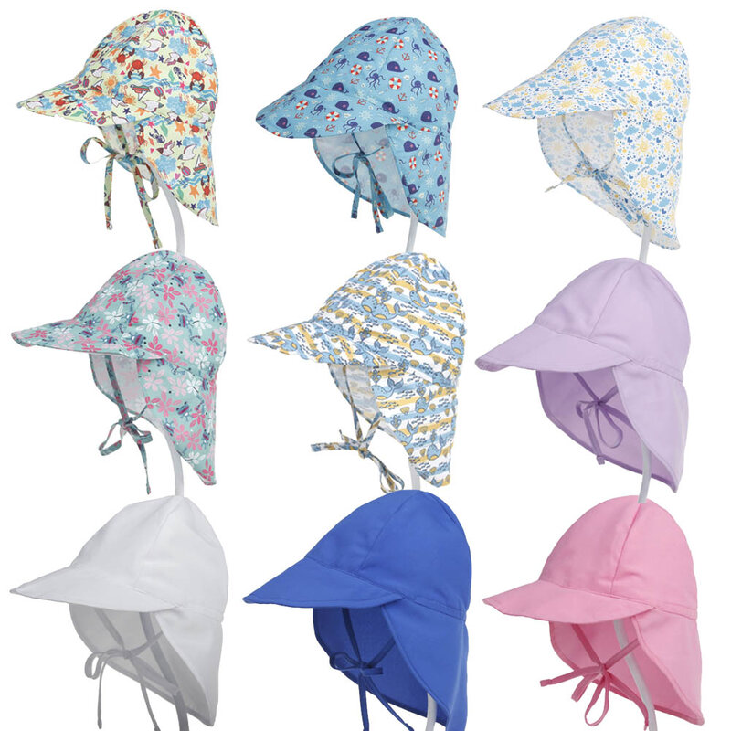 UPF50 + Uv Balita Bayi Anak Topi Matahari Outdoor Musim Panas Bayi Anak Perempuan Anak Laki-laki Liburan Lucu Kartun Pantai Cepat Kering topi