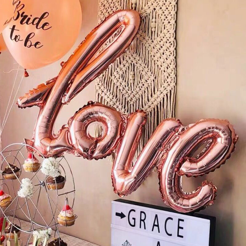 1Pcs Bride Groom Pernikahan Dekorasi Foil Balon Pernikahan Anak Gadis Cinta Helium Bola Hari Valentine Perlengkapan Pesta Acara mainan