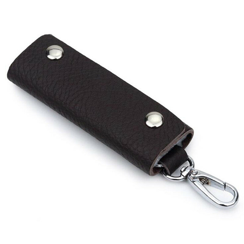 Leather Keychain Men Women Key Holder Organizer Pouch Cow Split Car Wallet Housekeeper Key Case Mini Bag