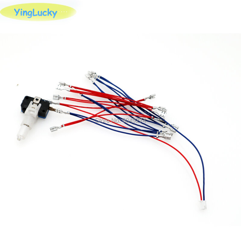 Cables rápidos de 2 pines de 6,3mm, 4,8mm o 2,8mm, Cable de bombilla iluminada de 5V / 12V a codificador USB para Joystick de botón LED Arcade