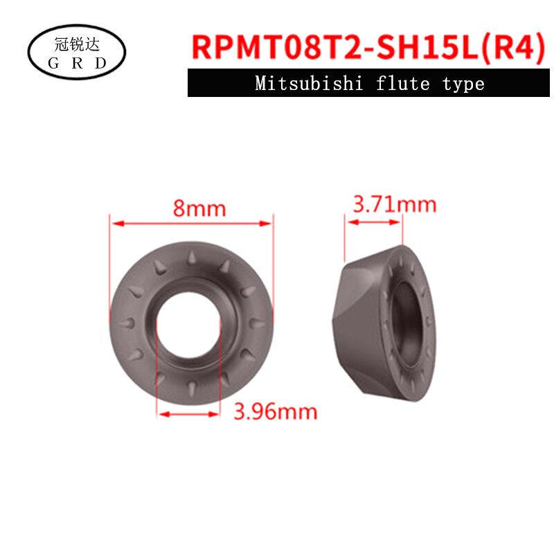 R4r5 r6 rpmrpmw rpmt08t2 rpmw1204 rpmw1003ラウンドインサートsh15lブレード100% ° 通常鋼プロセス用,新しいHRC20-68