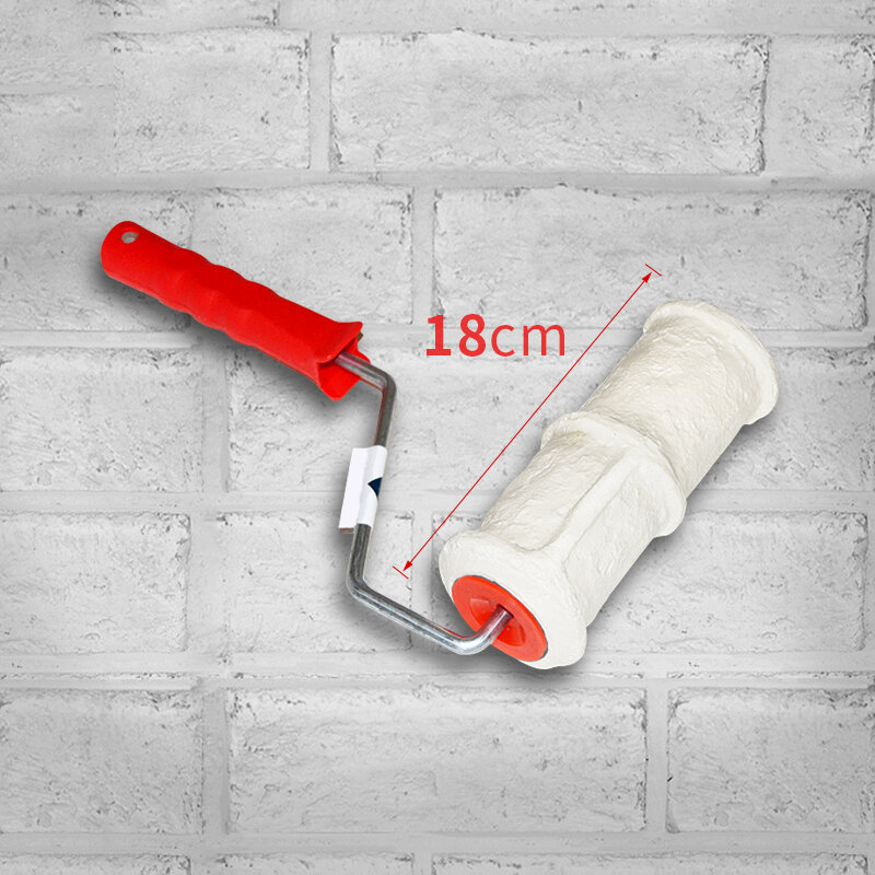DIY Pattern Paint Roller with Glove 8 Inch Stamp Decorative Imitate Leather Texture Tools