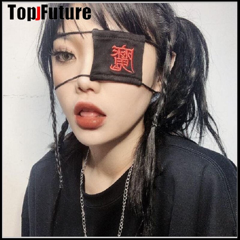 Women Anime Cosplay Costume Eyeshade Heart Embroidery Single Eye Mask Blindfold head wear LOLITA ANIME COSPLAY EYE MASK