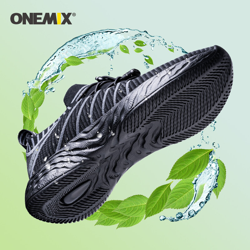 Onemix-男性と女性のための速乾性のビーチサンダル,通気性のあるビーチシューズ,合成皮革,滑り止めの水スニーカー