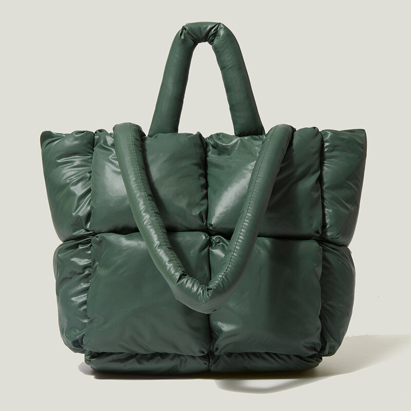 Модная большая сумка-тоут с подкладкой, дизайнерские стеганые женские сумки на плечо, роскошная нейлоновая Хлопковая Сумка-Кроссбоди с пухом, зимняя сумка 2022