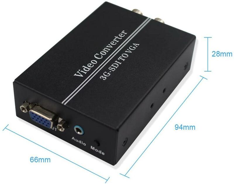 Convertidor de vídeo 1080P SDI (SD /HD /3G SDI), señal a VGA, SDI a VGA, BNC